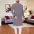  wine chikankari embroidered  men's rayon kurta  
