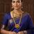 Matt finish pink green elegant exclusive south indian bridal jewellery set