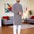  wine chikankari embroidered  men's rayon kurta  