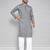 Grey  linen men's  kurta