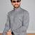 Grey  linen men's  kurta