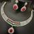 Ruby emerald cz stones gold plated jewellery set