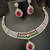 Ruby emerald cz stones gold plated jewellery set