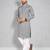 Grey linen men's  kurta