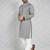 Grey linen men's  kurta