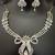 Full white cz stones gold plated jewellery set