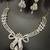 Full white cz stones gold plated jewellery set