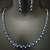 Blue sapphire solitaire cz stones jewellery set