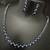 Blue sapphire solitaire cz stones jewellery set