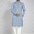 Royal blue linen men's  kurta