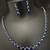 Blue sapphire solitaire cz stones jewellery set