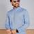 Royal blue linen men's  kurta