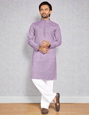 Wine linen men's  kurta 1