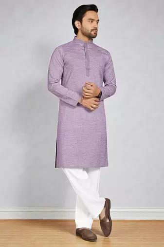 Wine linen men's  kurta