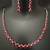 Bridal red solitaire cz stones jewellery set