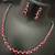 Bridal red solitaire cz stones jewellery set