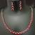 Bridal red solitaire cz stones jewellery set