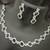 Blue sapphire white cz stones jewellery set