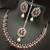 Red white cz stones pearls 4 pc bridal jewellery set