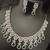 Cz emerald green white exclusive designer bridal jewellery set