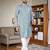  sky blue  crochet embroidered  men's rayon   kurta