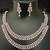 Cz pink white layered jewellery set