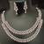 Cz pink white layered jewellery set