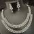Cz mint green pink white layered jewellery set