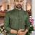  mahendi  embroidered men's  silk kurta
