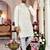  white  embroidered men's  silk kurta