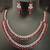 Cz red white layered jewellery set