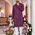  wine  embroidered men's  silk kurta