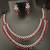 Cz red white layered jewellery set