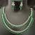 Cz green white layered jewellery set
