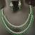Cz green white layered jewellery set