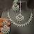 Cz emerald green white 4pc bridal jewellery set