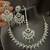 Cz emerald green white 4pc bridal jewellery set