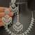 Cz mint green white 4pc bridal jewellery set