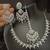Cz mint green white 4pc bridal jewellery set