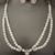 Cz pink white layered long jewellery set