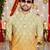  Multicolor crochet embroidered men's  rayon kurta