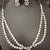 Cz pink white layered long jewellery set