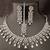 Full cz white 4pc bridal jewellery set