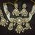White moissanite stones pearls bandhai exclusive jewellery set