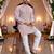  pink  schifli embroidered men's  art silk kurta