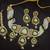 Green moissanite double stones pearls bridal jewellery set