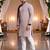  pink  schifli embroidered men's  art silk kurta