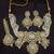 White moissanite double stones pearls bridal jewellery set