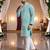  sky blue  schifli embroidered men's  art silk kurta