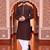  maroon  linen plain men's kurta